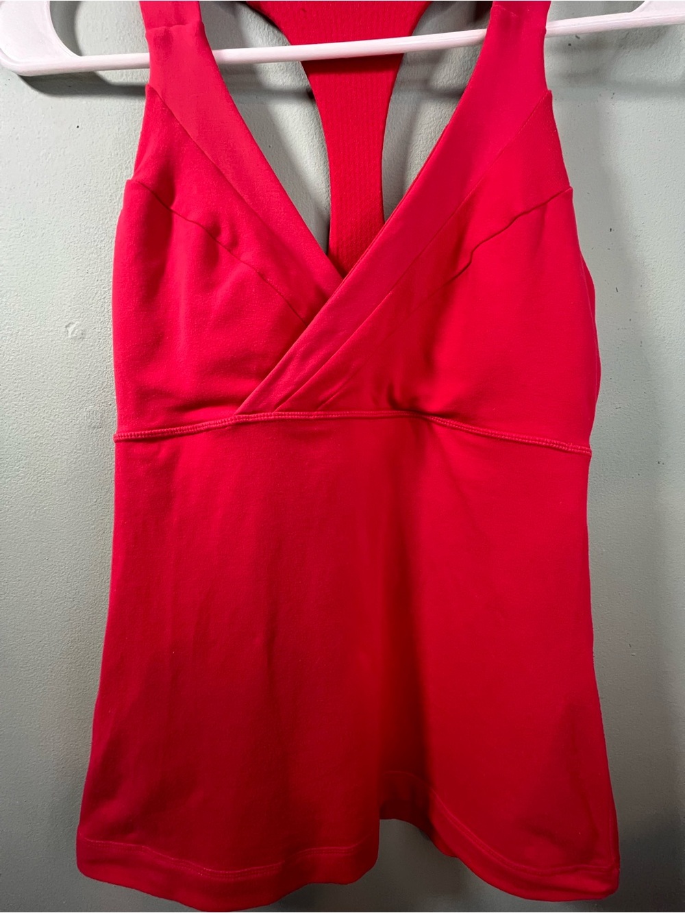 Lululemon Red Racerback Built-In Bra Tank Top - Picture 2 of 6